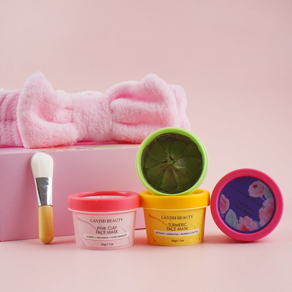 The Pamper and Glow Clay Mask Set