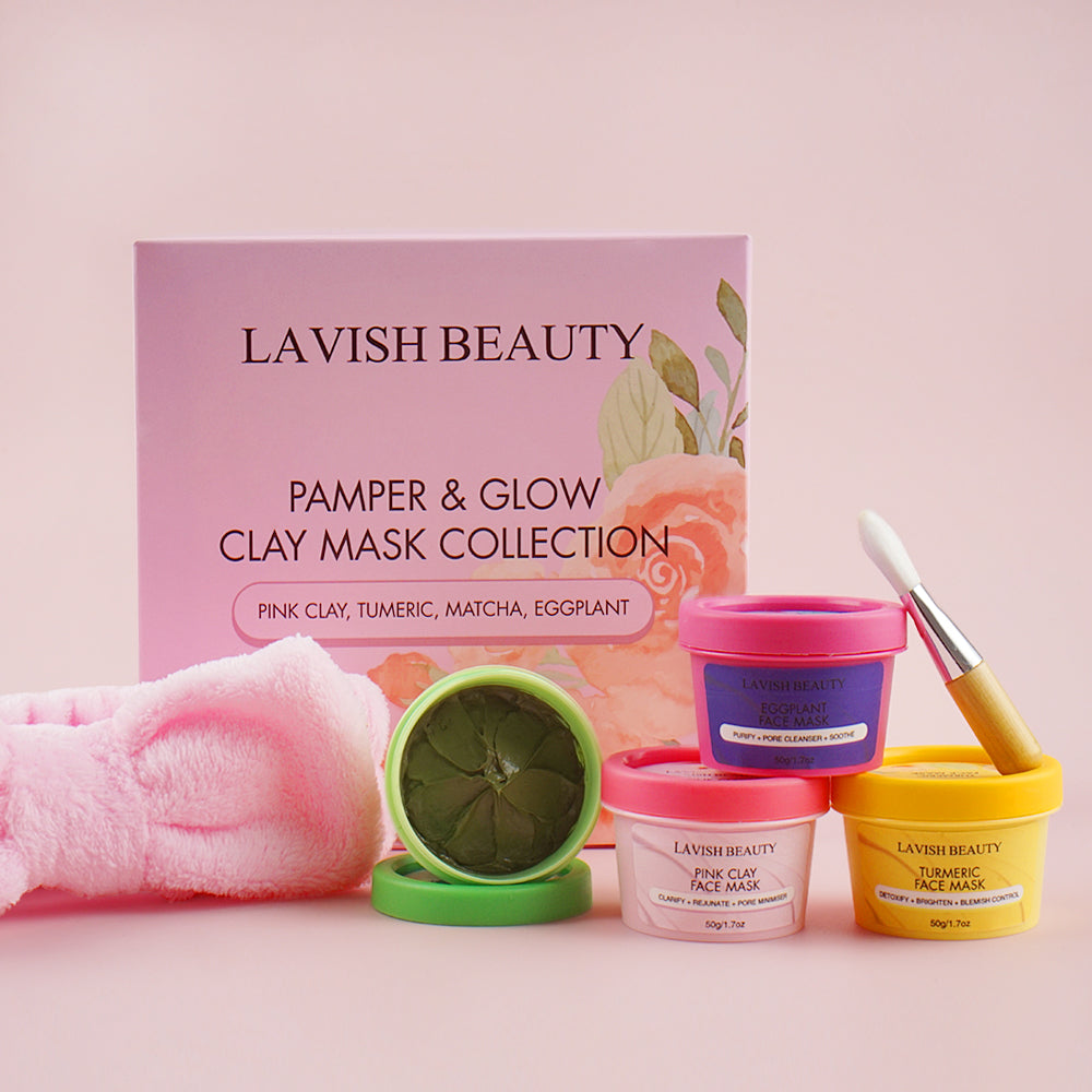 The Pamper and Glow Clay Mask Set